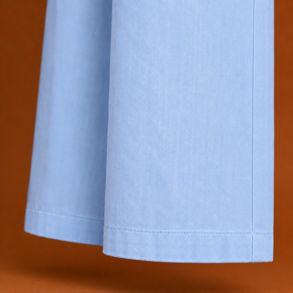 High-waisted, wide-legged women's trousers