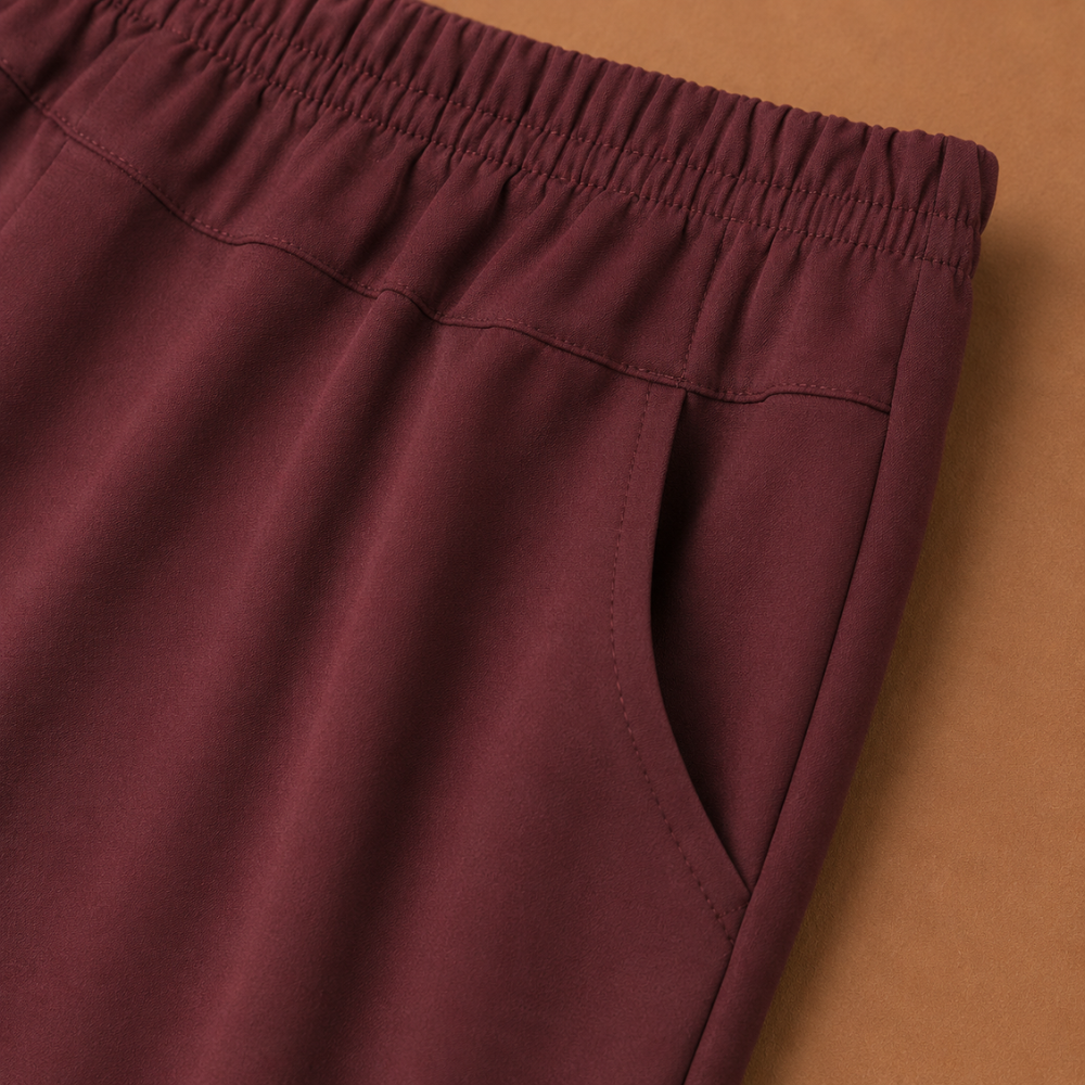 Women's casual summer trousers with elastic waistband
