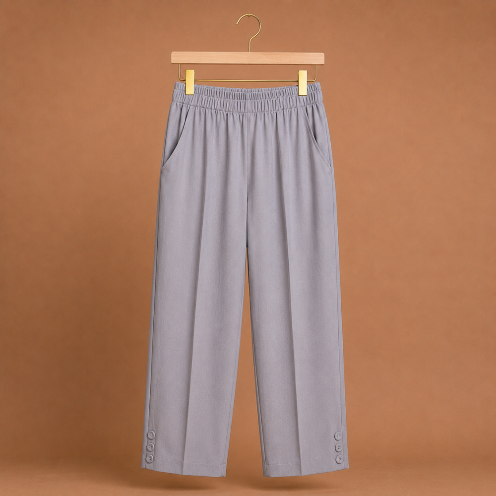 Women's casual summer trousers with elastic waistband